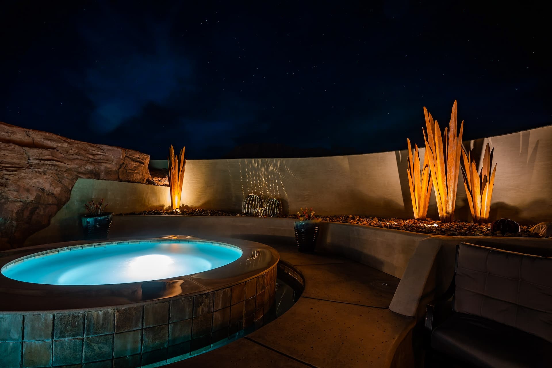 outdoor pool in backyard